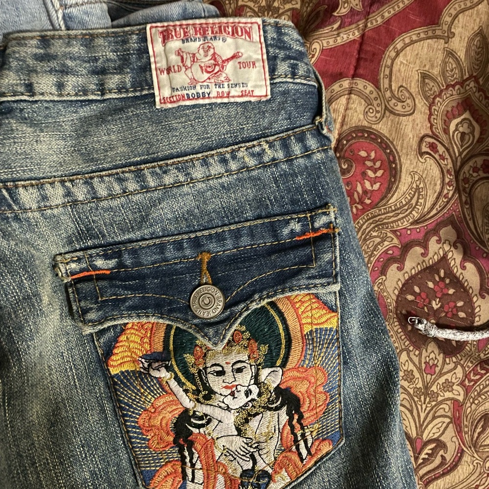 true religion pants blue jeans size 28